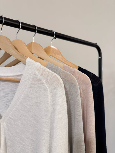 V-Neck Basic Cardigan