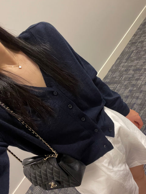 V-Neck Basic Cardigan