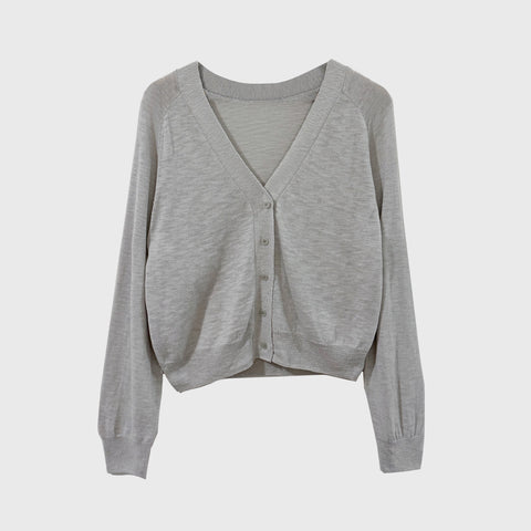 V-Neck Basic Cardigan