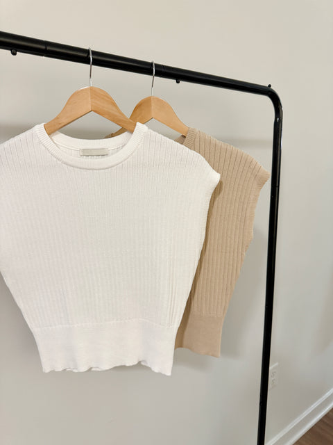 Sleeveless Knit Sweater